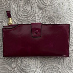 Itslife RFID Blocking Fuchsia Cowhide Leather Women's Wallet